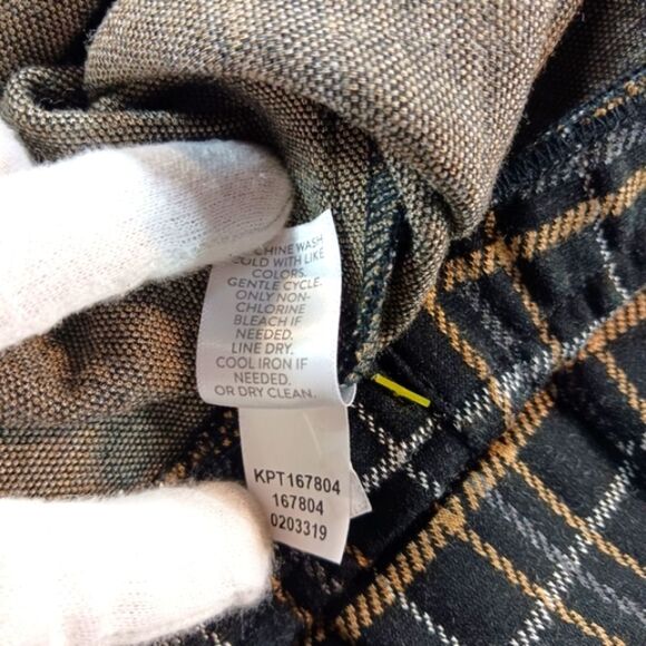 J. Jill Ponte Slim Leg Black Multi Plaid Pull Up Pants. Rayon/ Viscose 4X. NEW.. - Picture 9 of 14